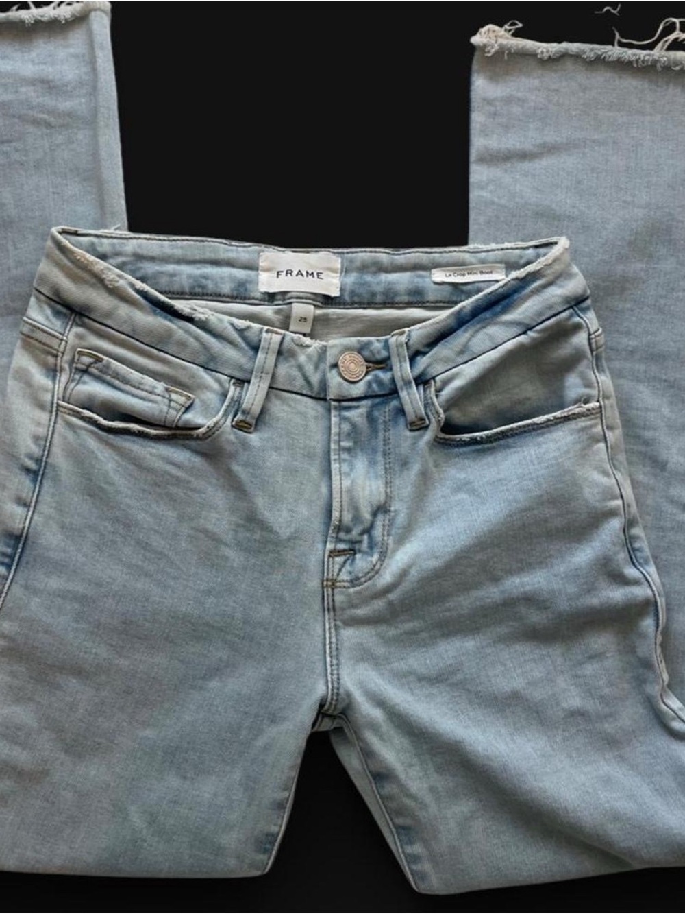 Frame Denim Pale Blue mid-Rise Women's bootcut flare Jeans